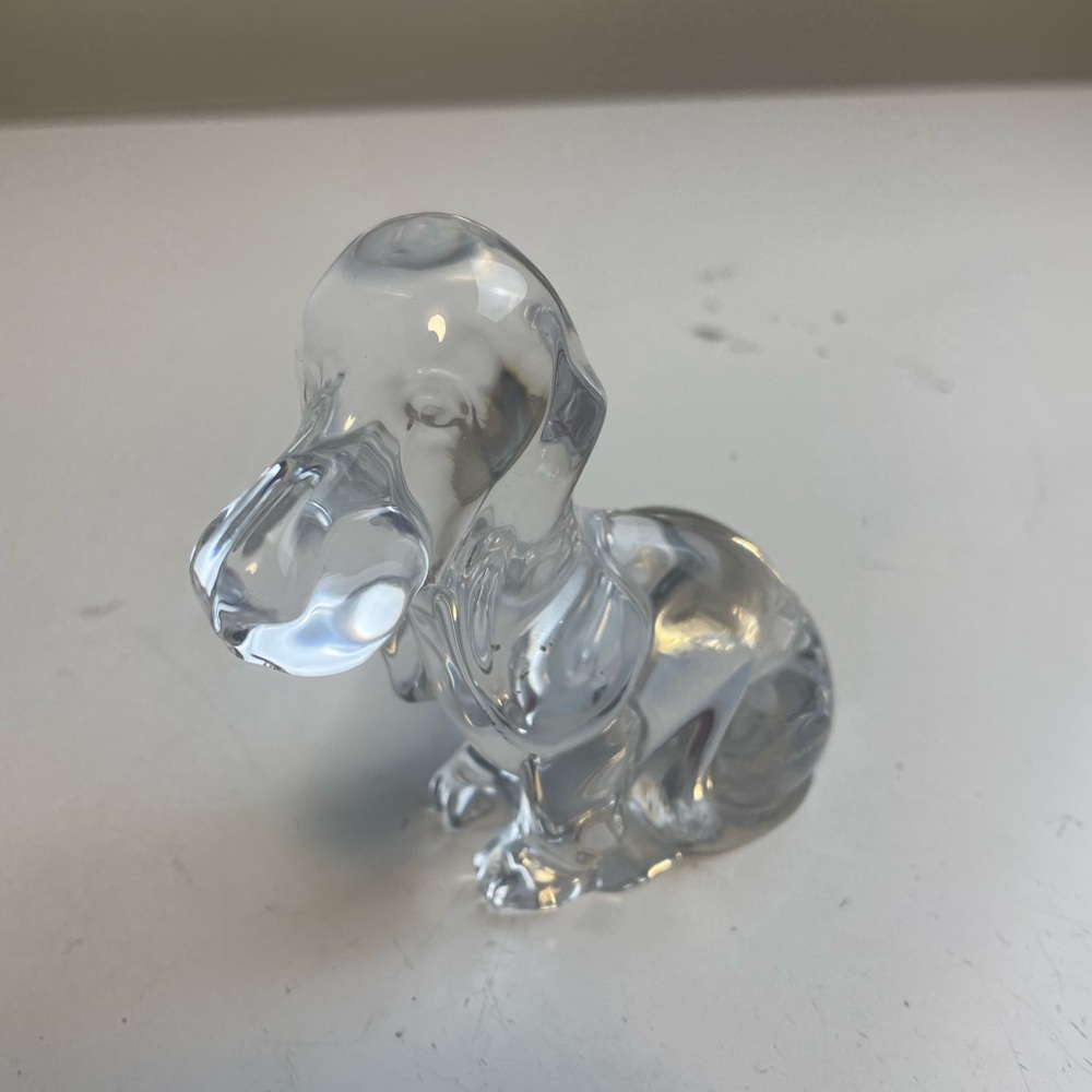 Clear Dawn French Glass Dog Figurine